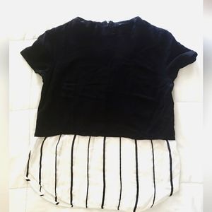 Size S Black pinned striped shirt